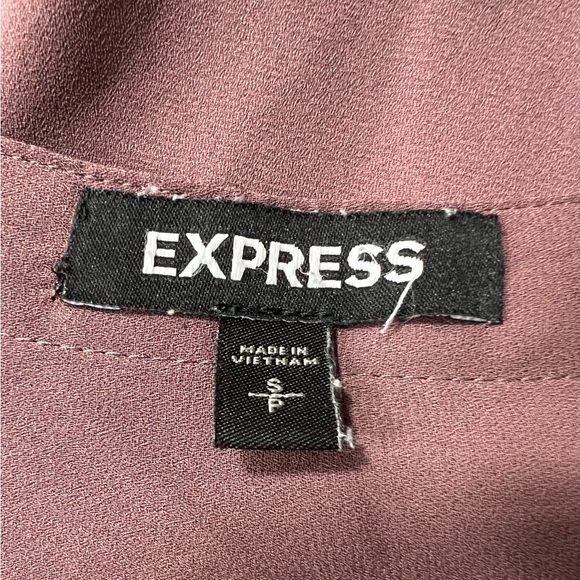 Express V-Neck Half Zip Two Pocket Popover Blouse Size Small Petite - Picture 4 of 8